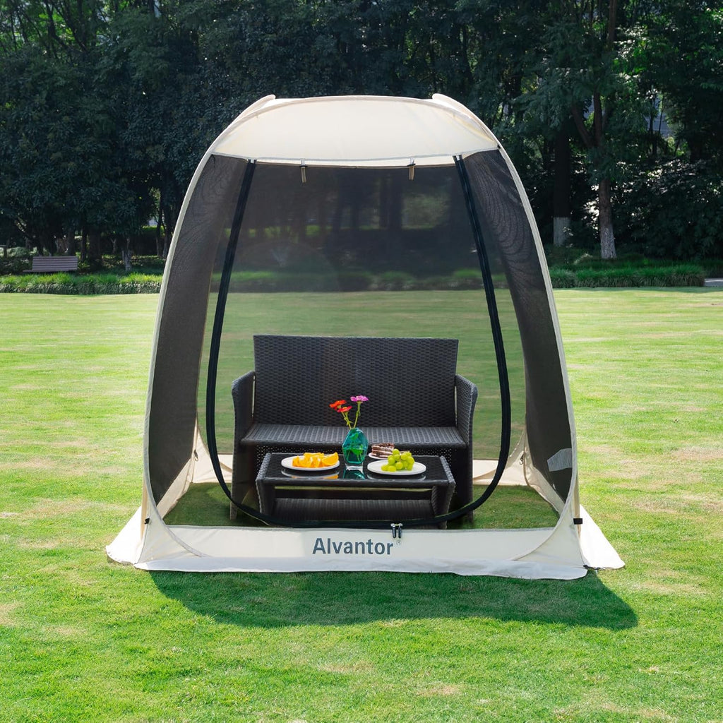 Screen gazebo, sleeps 6-10-15 people Igloo-style canopy tent with mosquito net on the sides Perfect for garden, patio, backyard