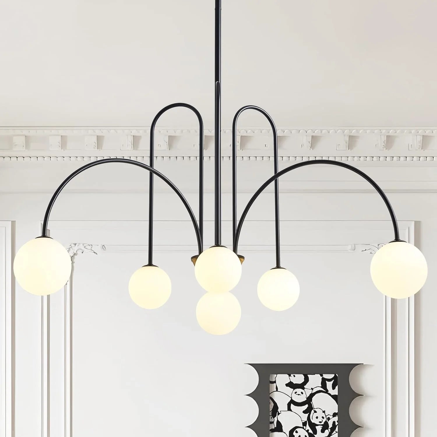 Mid Century Modern Sputnik Design Chandelier