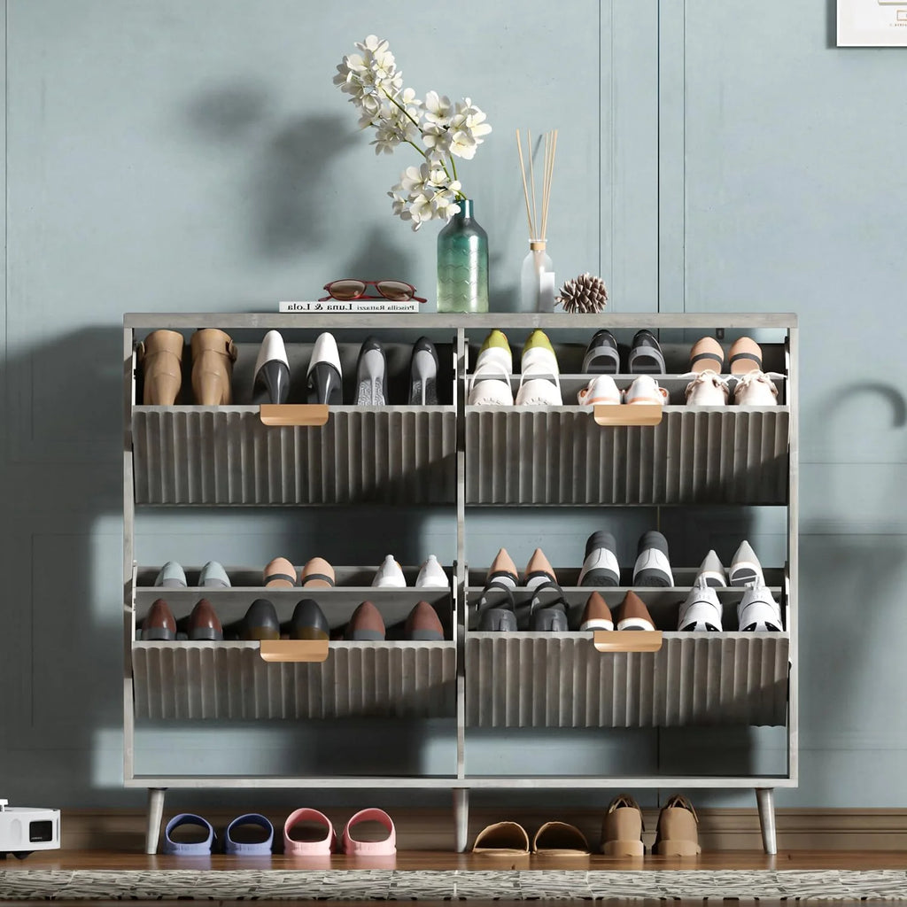 Shoe cabinet storage, modern independent storage cabinet entrance narrow shoe rack cabinet
