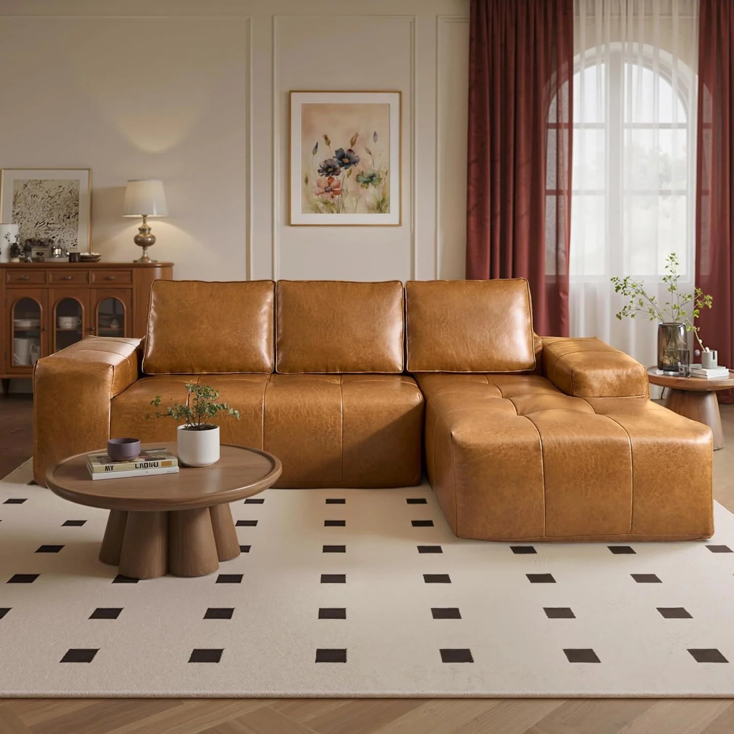 Ovios 104 Cloud Section Sofa L-shaped lounge chair, modern modular sofa