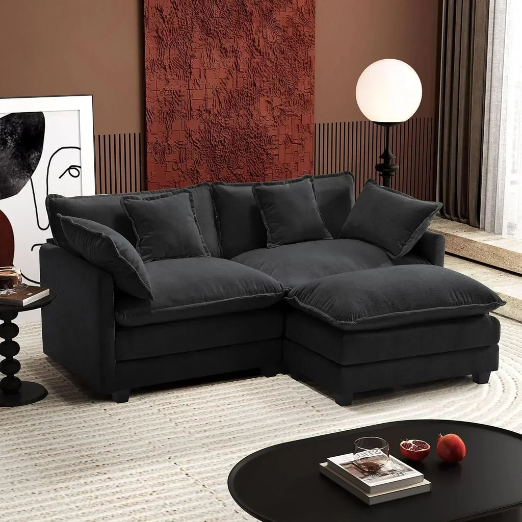 ihanherry 146-inch U-shaped modern sofa modular area cloud sofa