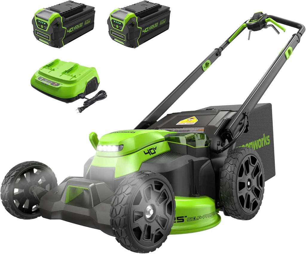 Greenworks 40V 16 Cordless Lawn Mower, Ultra-Light Push Mower with 4.0Ah Battery