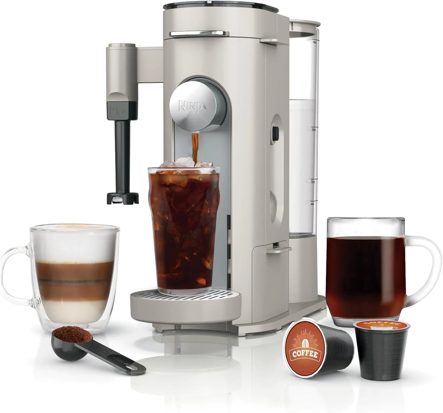 Ninja | Coffee Maker | Single Serve |Brew with Coffee Pods & Grounds| Compatible with K-Cup Coffee Pods | 4 Brew Styles, up to 24oz Cup Sizes & 56oz Removable Reservoir | Black | PB051