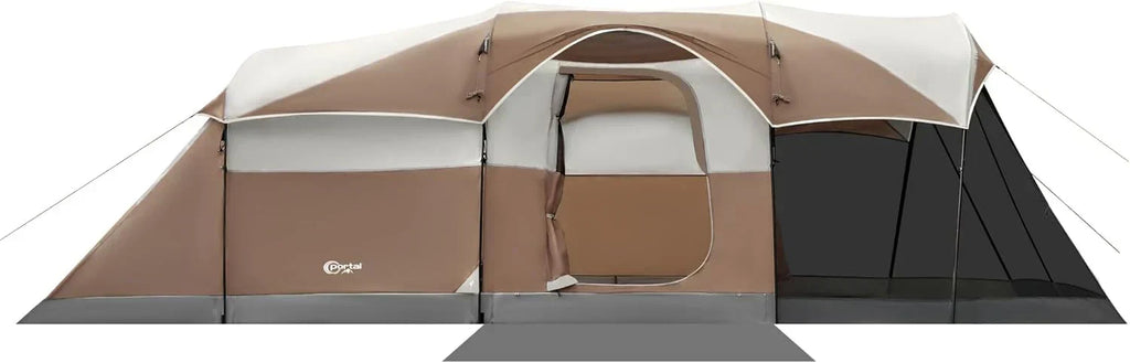 PORTAL 6/8/10 Person Family Camping Tent with Screen Room Water Resistant Big Tunnel Tent