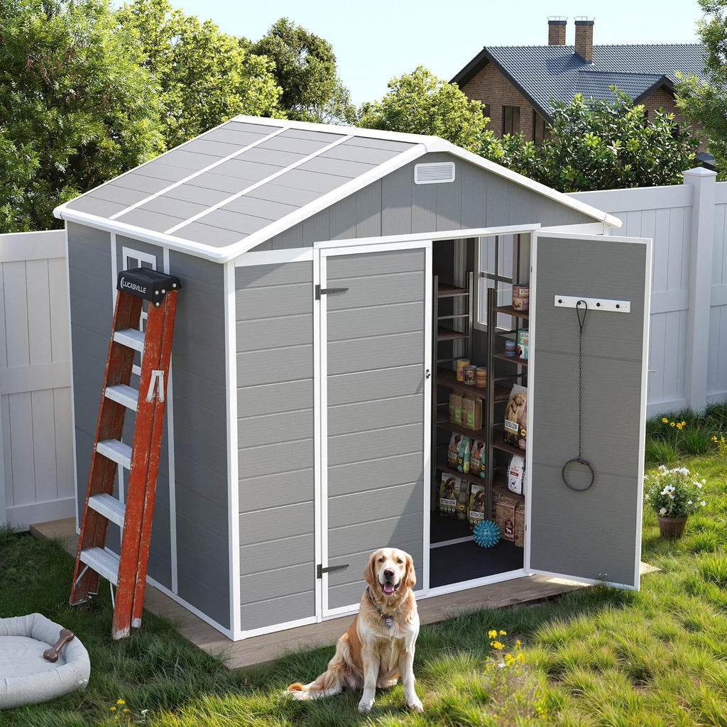 UDPATIO Storage Shed 8 x 10 ft. Resin Shed and Plastic Outdoor Storage
