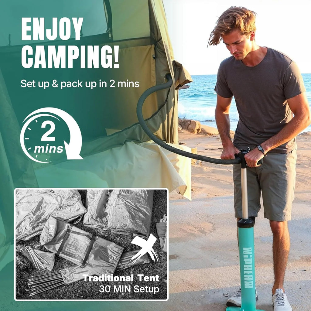 Niphean Truck Bed Tent 5.5ft-8ft for 2+1 People/Family, 2 Mins Fast Setup Inflatable Pickup Truck Tent, PU 3000mm Waterproof & High-Strength Windproof, Spacious Interior for Multi-Landscape