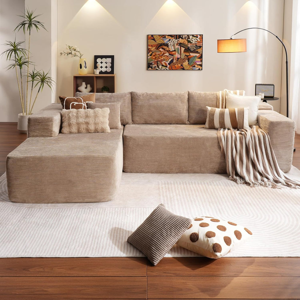 Ovios 104 Cloud Section Sofa L-shaped lounge chair, modern modular sofa