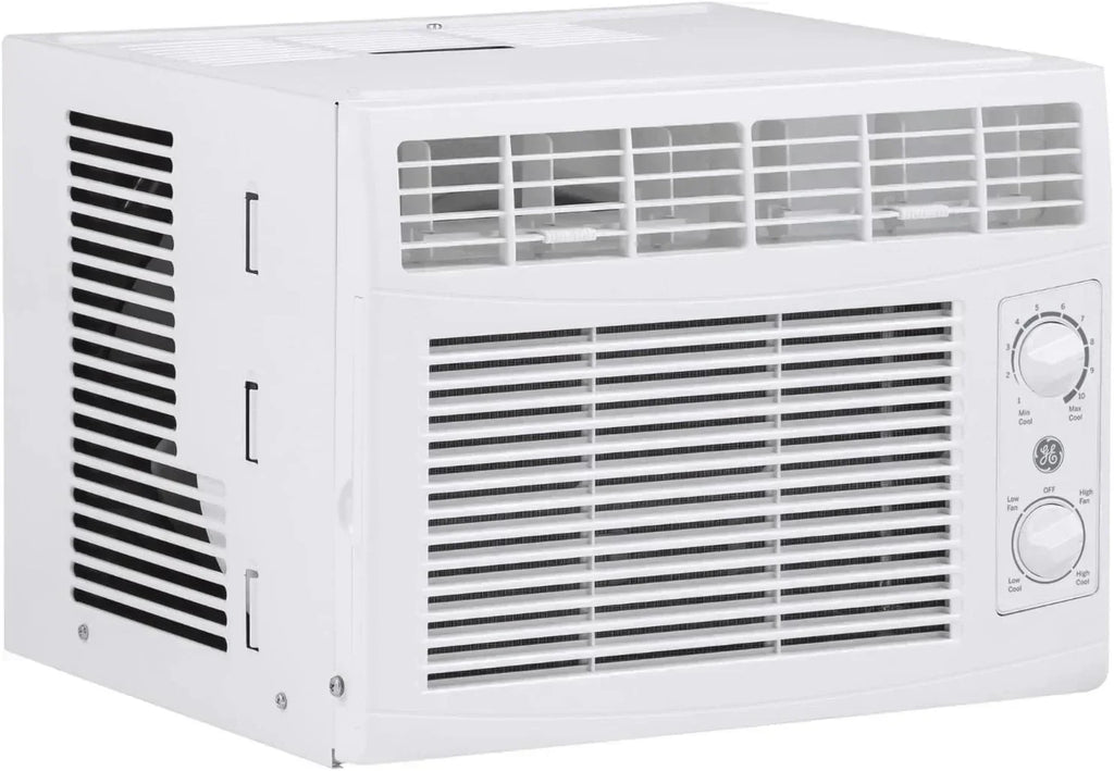 GE Window Air Conditioner Unit 5,000 BTU for Small Rooms up to 150 sq ft Manual Adjustable Fan