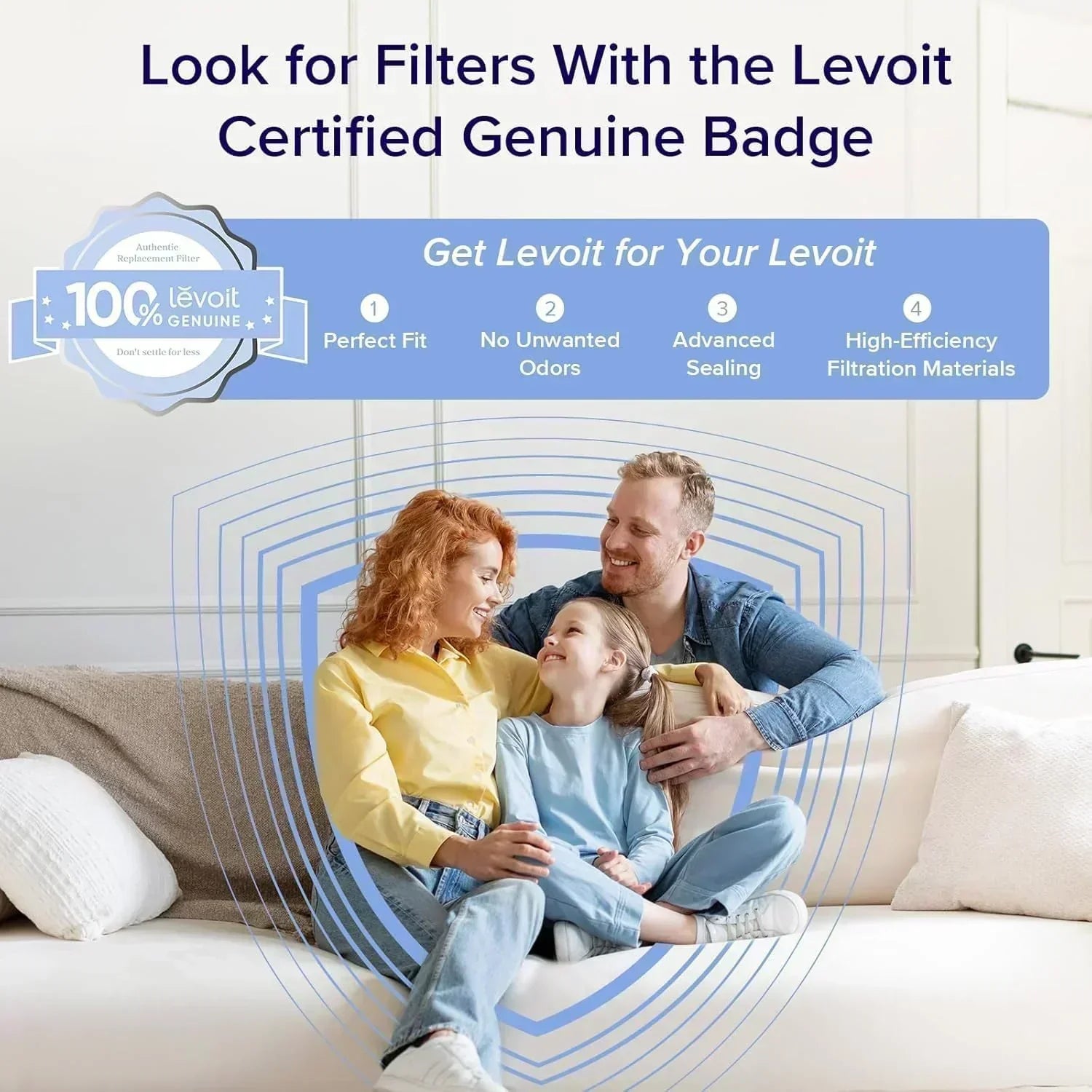 Air Purifier for Bedroom Allergies and Pet Hair 56W High Torque Motor