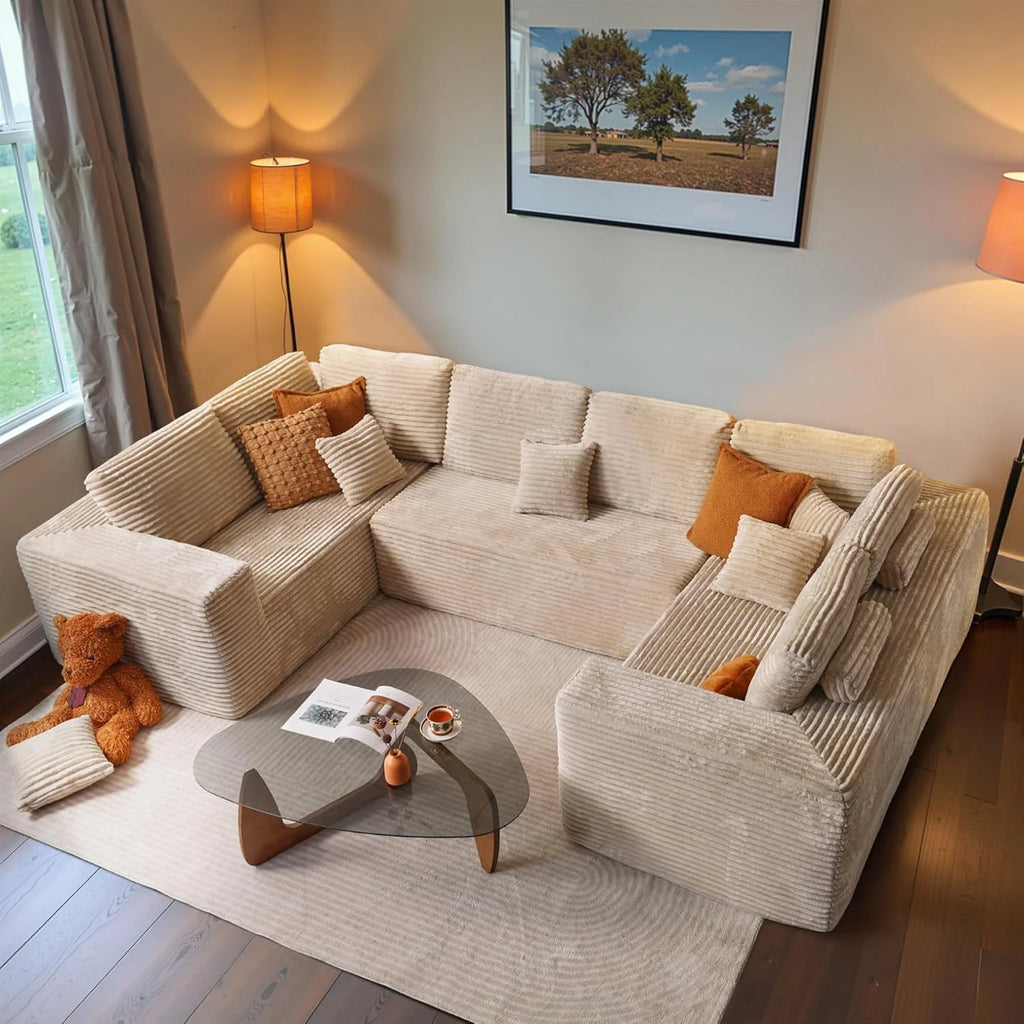 Ovios 104 Cloud Section Sofa L-shaped lounge chair, modern modular sofa