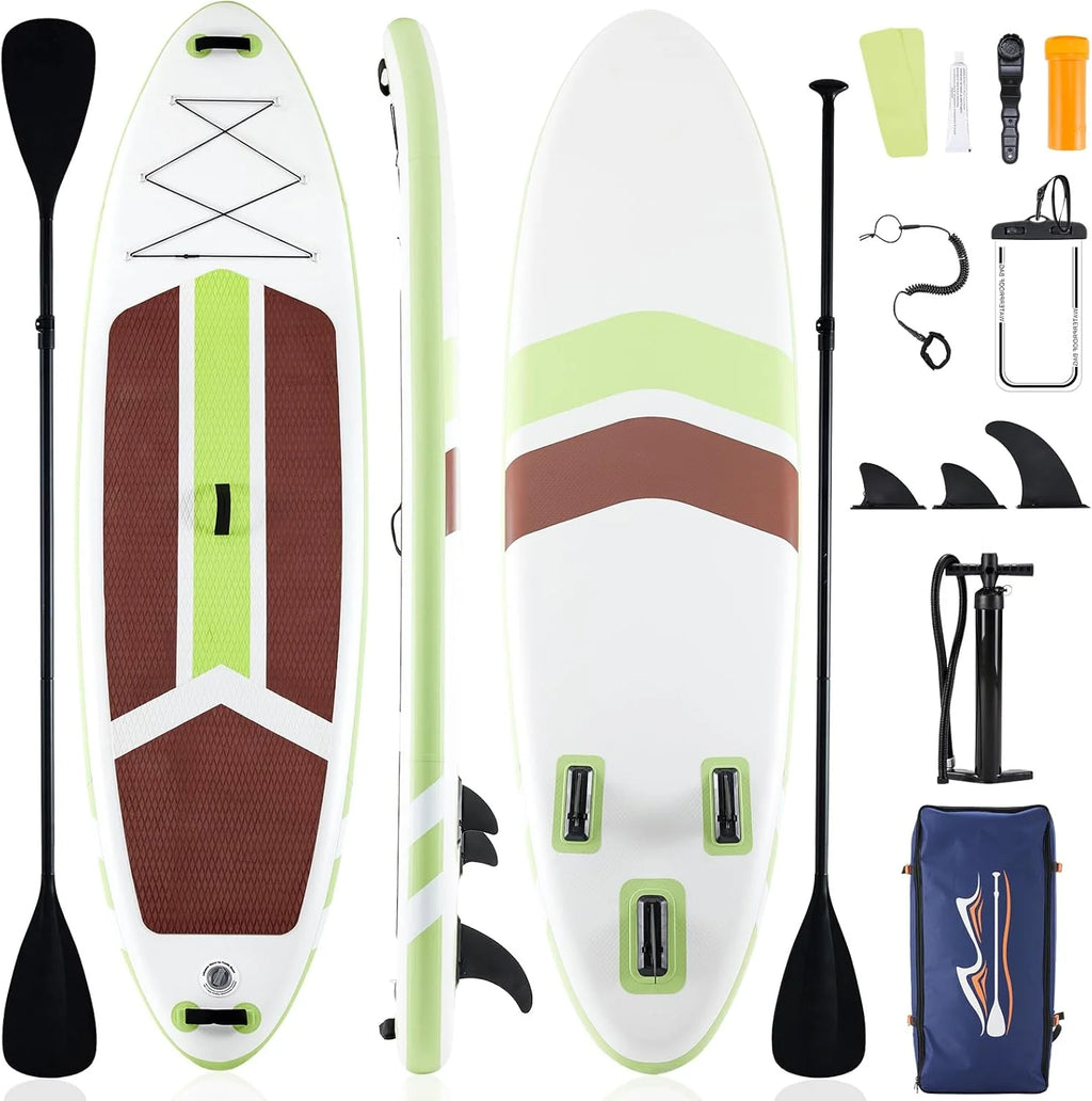Sweetcrispy Inflatable Stand Up Paddle Board with Premium SUP Paddleboard Accessories,2-in-1 Paddle