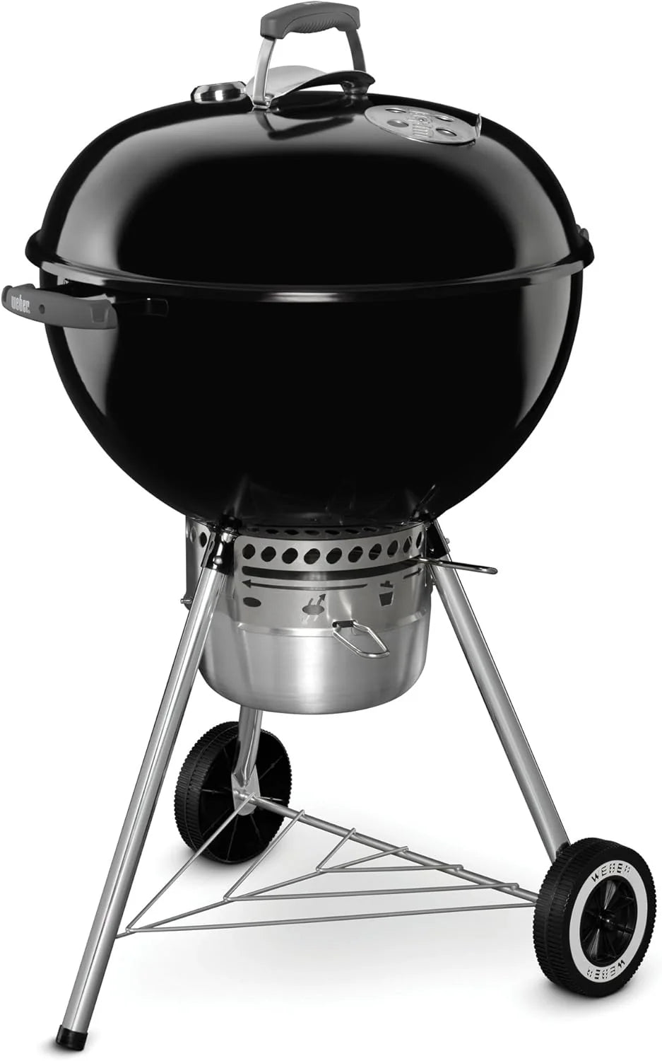 Weber Original Kettle Premium Charcoal Grill, 22-Inch, Black Outdoor BBQ Grill with Built‑In