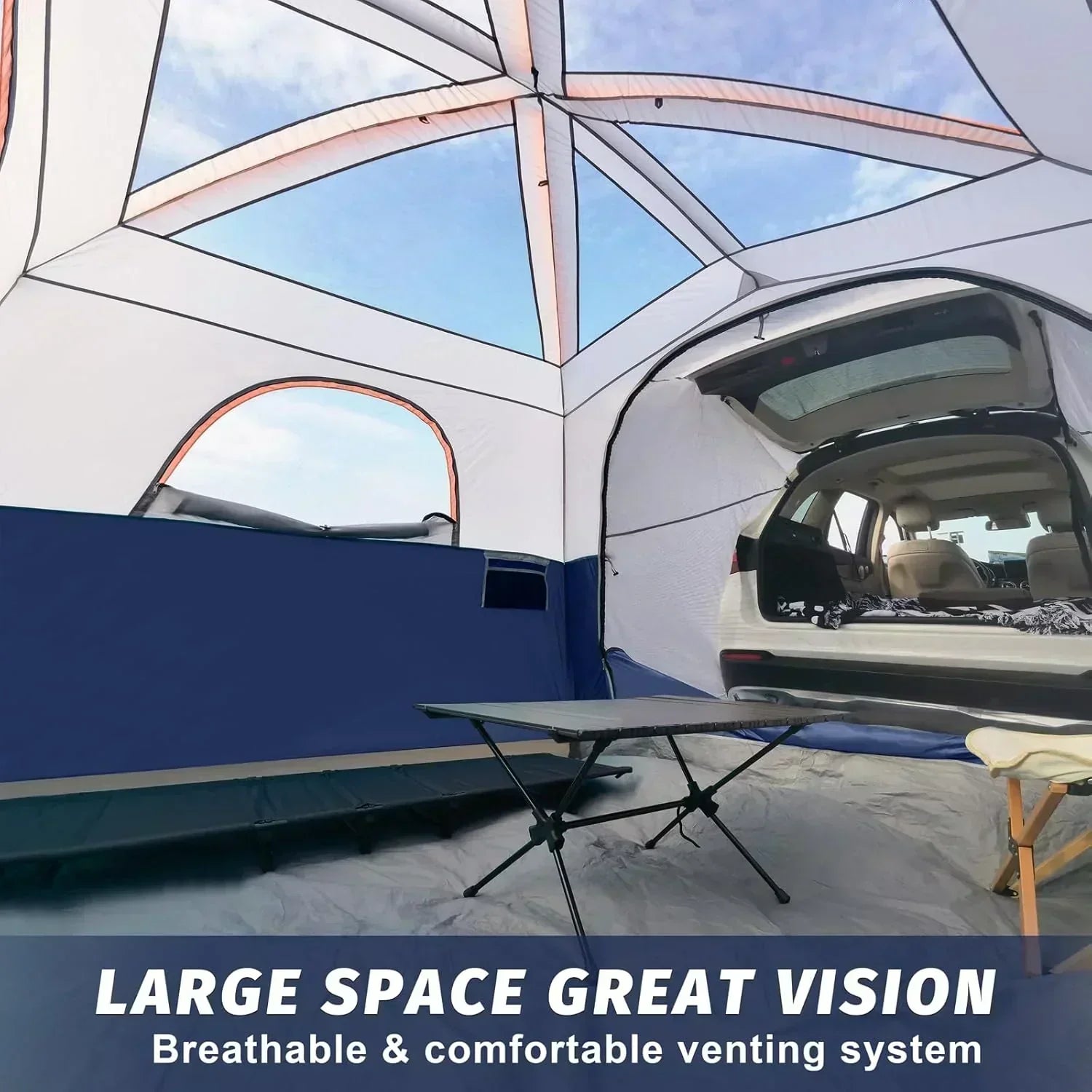 SUV Tent for Camping 6-Person SUV Tailgate Tent - Easy Set Up with Rainfly
