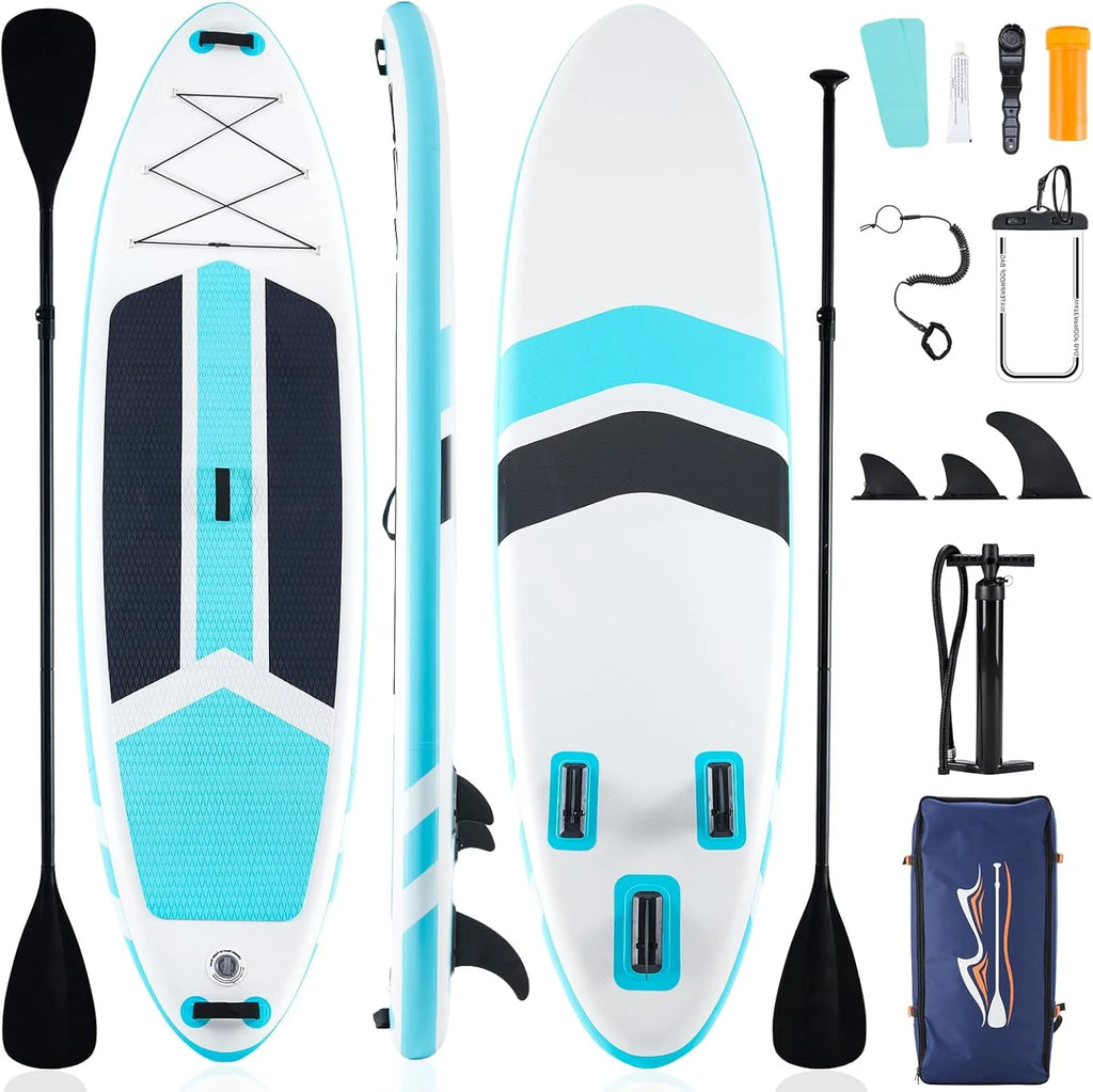 Sweetcrispy Inflatable Stand Up Paddle Board with Premium SUP Paddleboard Accessories,2-in-1 Paddle