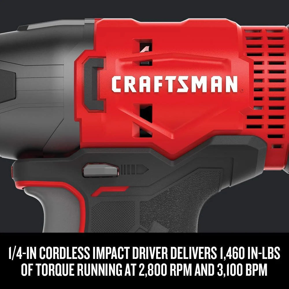 V20 MAX Cordless Drill and Impact Driver, Power Tool Combo Kit with 2 Batteries and Charger (CMCK200C2AM)