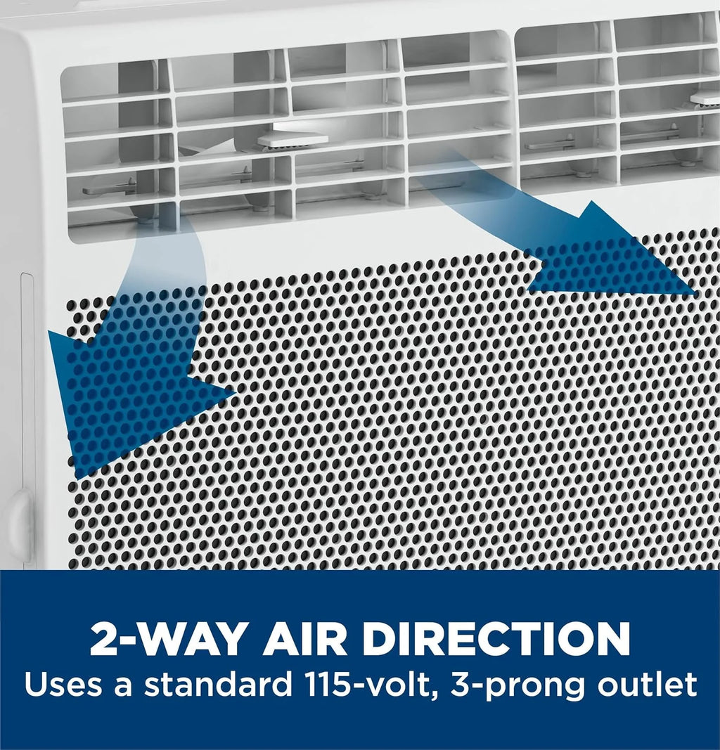 GE Window Air Conditioner Unit, 6,000 BTU for Small Rooms up to 250 sq ft. with Adjustable Fan and Cooling Settings, Perfect for Small Bedroom or Living Room, Easy Install Kit Included, White