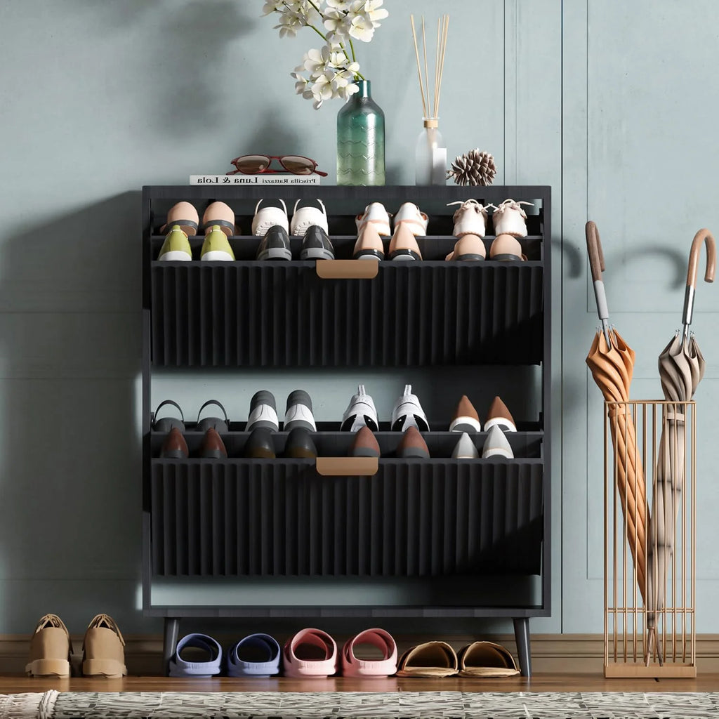 Shoe cabinet storage, modern independent storage cabinet entrance narrow shoe rack cabinet