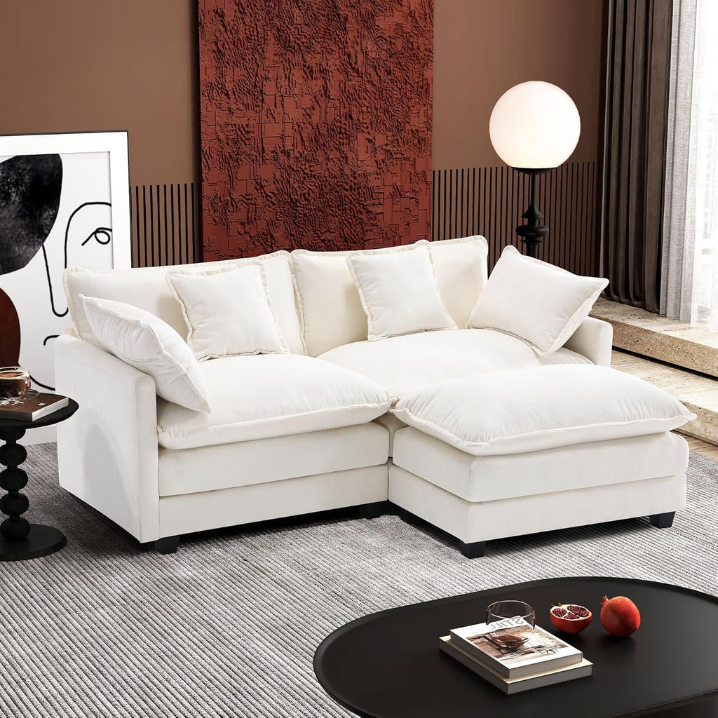 ihanherry 146-inch U-shaped modern sofa modular area cloud sofa