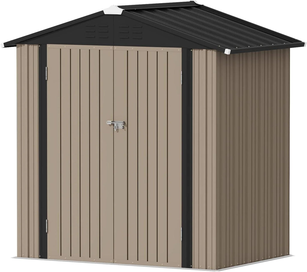 Devoko Outdoor Storage Shed 5 x 3 ft Lockable Metal Garden Shed Steel Storage