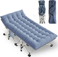2-pack camping cots with mattresses, comfortable sleeping beds, adult camping cots, 2-person folding beds, heavy-duty sleeping beds