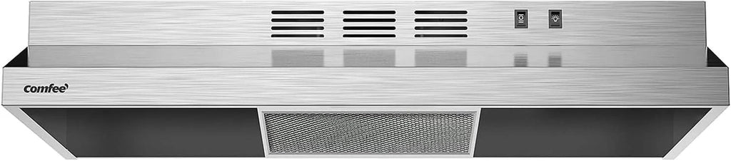 Comfee 30 Under Cabinet Ducted/Ductless Convertible Slim Vent Durable Stainless Steel Kitchen Reusable Filter