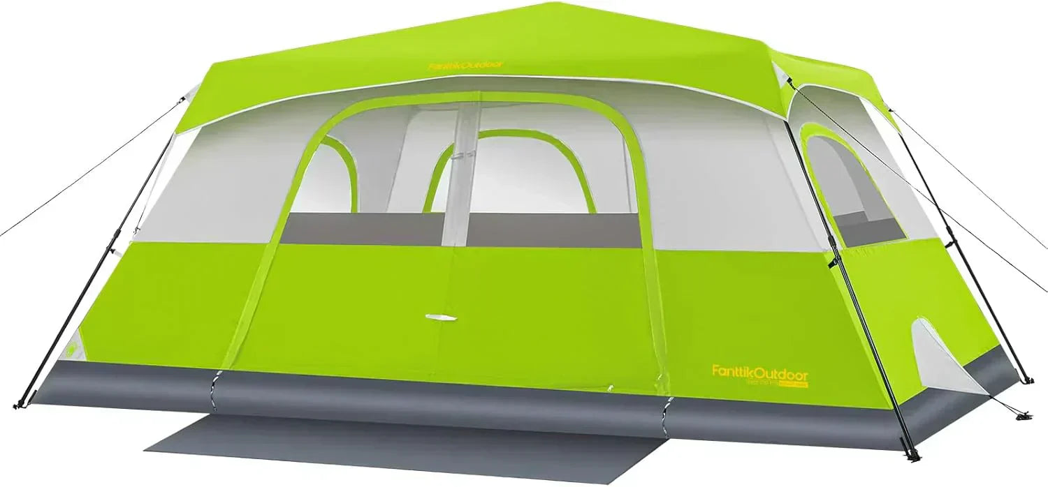 Portable camping tent for 4/6/8/10 people with instant cabin and rainproof and windproof
