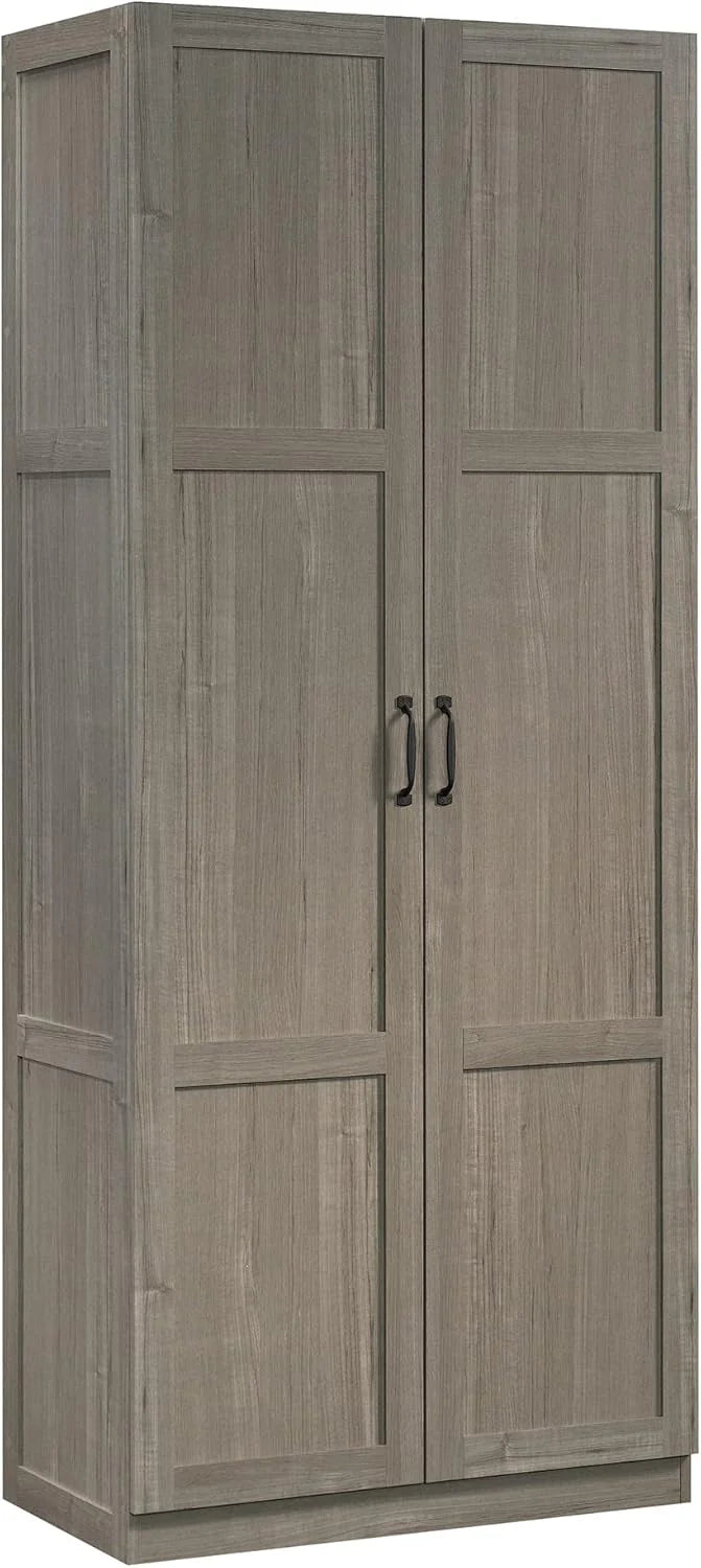 Sauder Storage Cabinet/ Pantry cabinets, 29.61  x D: 16.02  x H: 71.50, Cinnamon Cherry finish