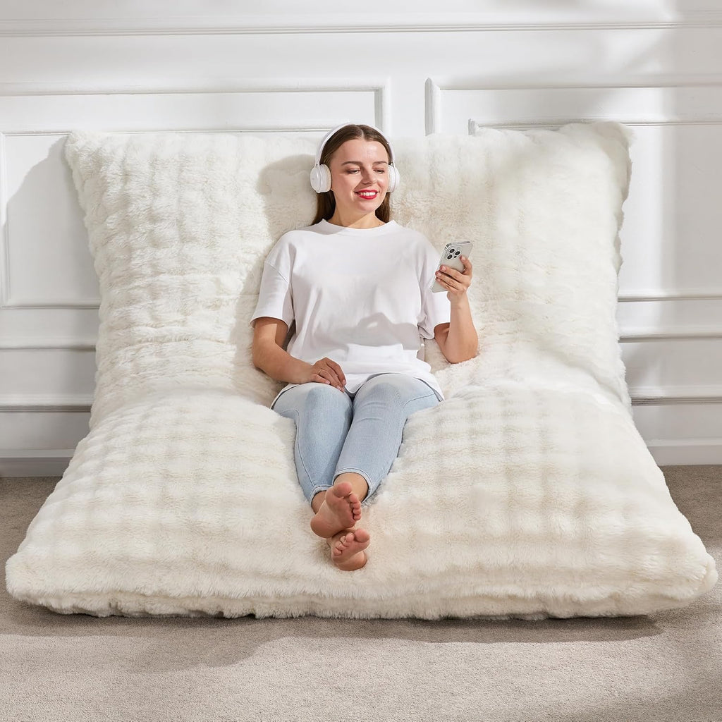 Hobestluk 3 in 1 Bean Bag Chair Giant Bean Bag Chairs Convertible Bean Bag Floor Cushion