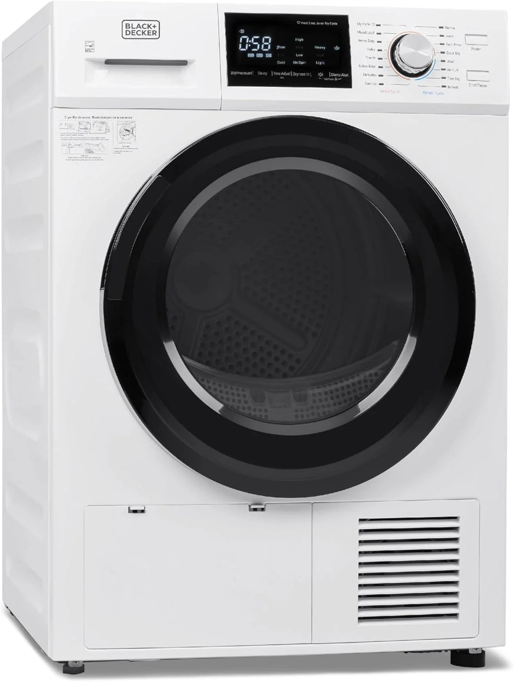 BLACK+DECKER 1.5 Cu. Ft. Compact Dryer, 5.5 lb. Capacity Portable Dryer