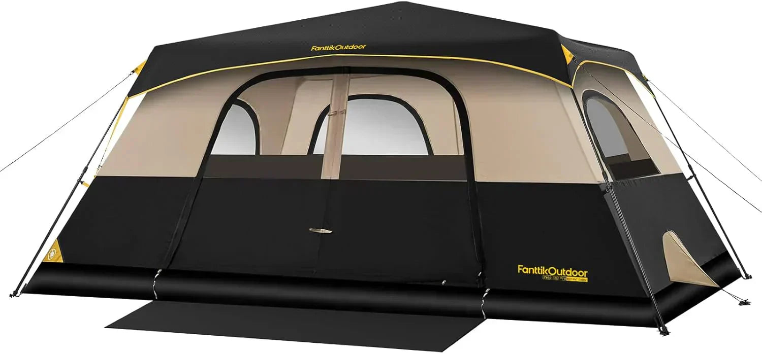 Portable camping tent for 4/6/8/10 people with instant cabin and rainproof and windproof