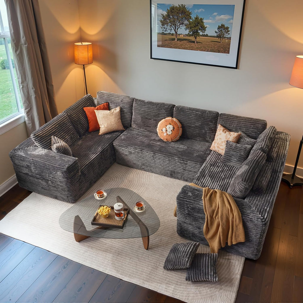 Ovios 104 Cloud Section Sofa L-shaped lounge chair, modern modular sofa