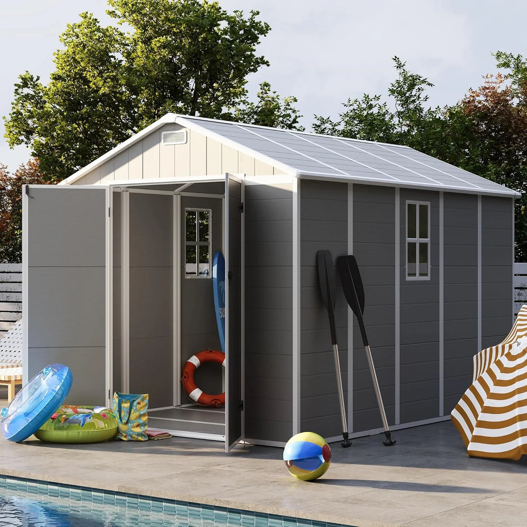 UDPATIO Storage Shed 8 x 10 ft. Resin Shed and Plastic Outdoor Storage