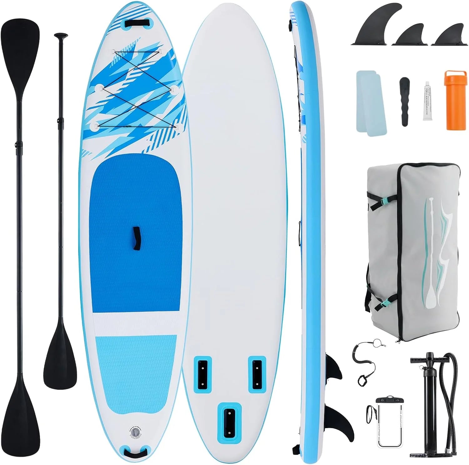 Sweetcrispy Inflatable Stand Up Paddle Board with Premium SUP Paddleboard Accessories,2-in-1 Paddle