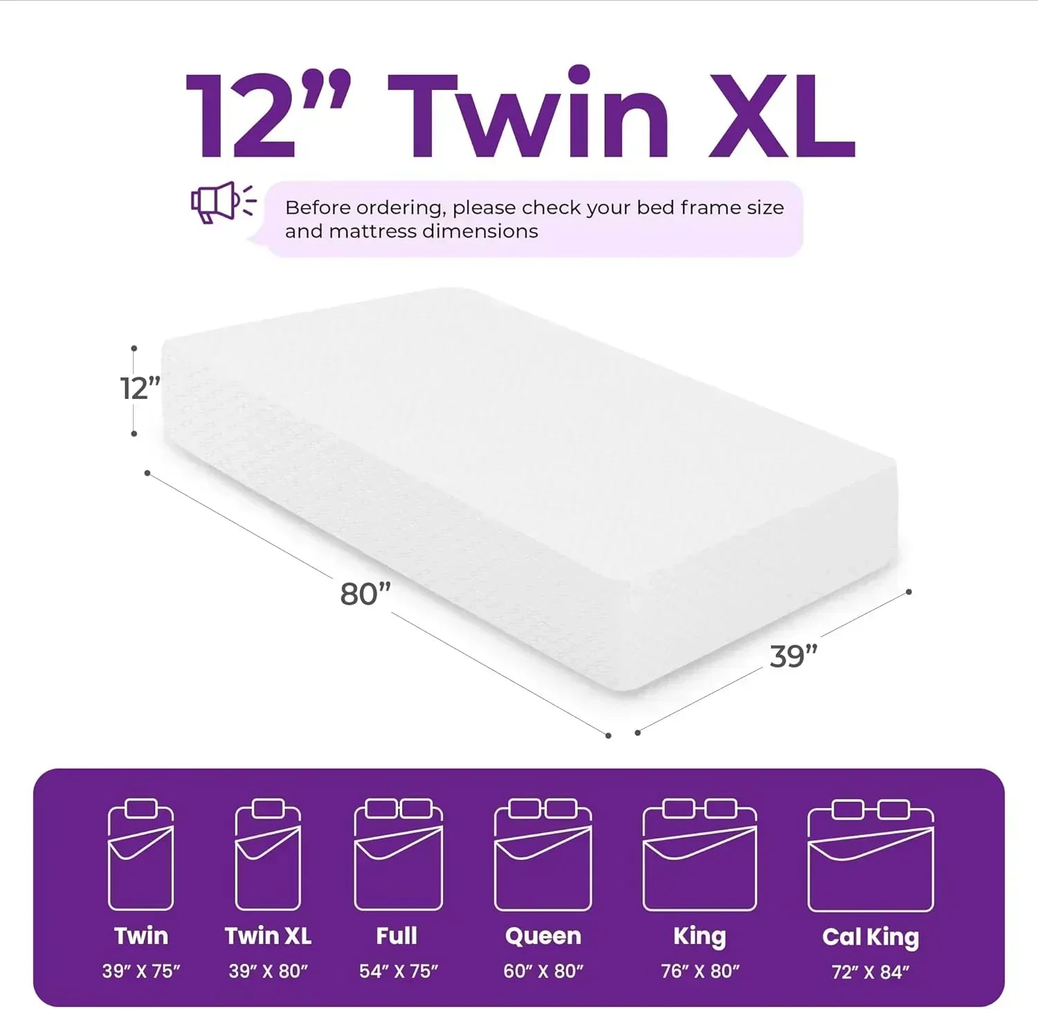GAESTE 8-inch Fully Cooling Gel Memory Foam Mattress Mattress-in-a-Box