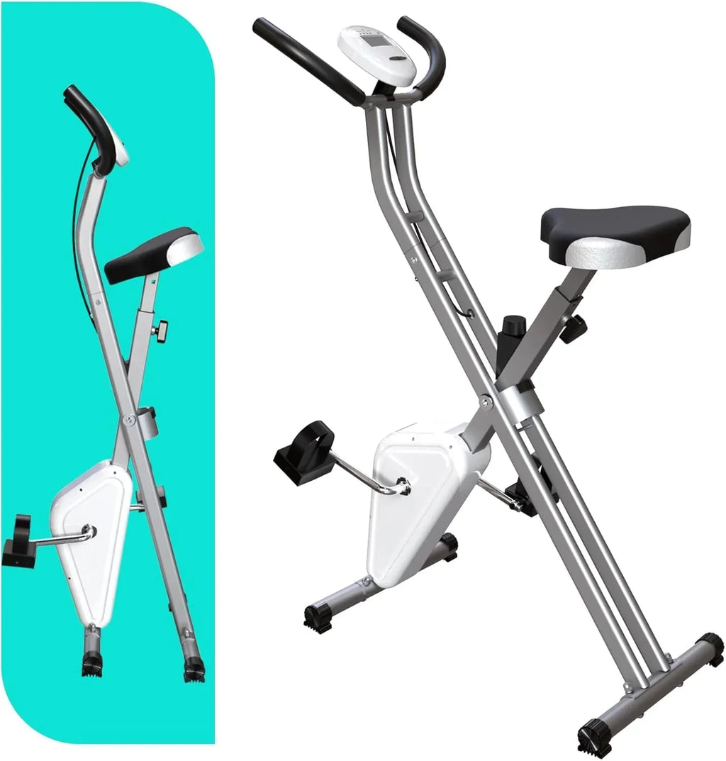 Foldable Exercise Bike Stationary Bikes  5 IN 1 Indoor Workout Cycling Bike Quiet Magnetic Resistance