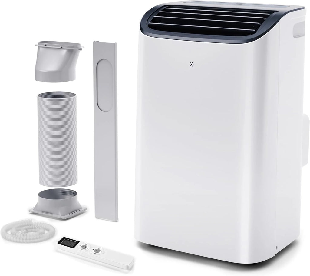 EUHOMY 8,000 BTU Portable Air Conditioners, 4-in-1 Portable AC Unit Up to 350 Sq.Ft, 4 Modes Quiet Air Conditioner with Remote Control, Cool, Fan, Dehumidifier, 24H Timer, Bedroom, Office, Apartments