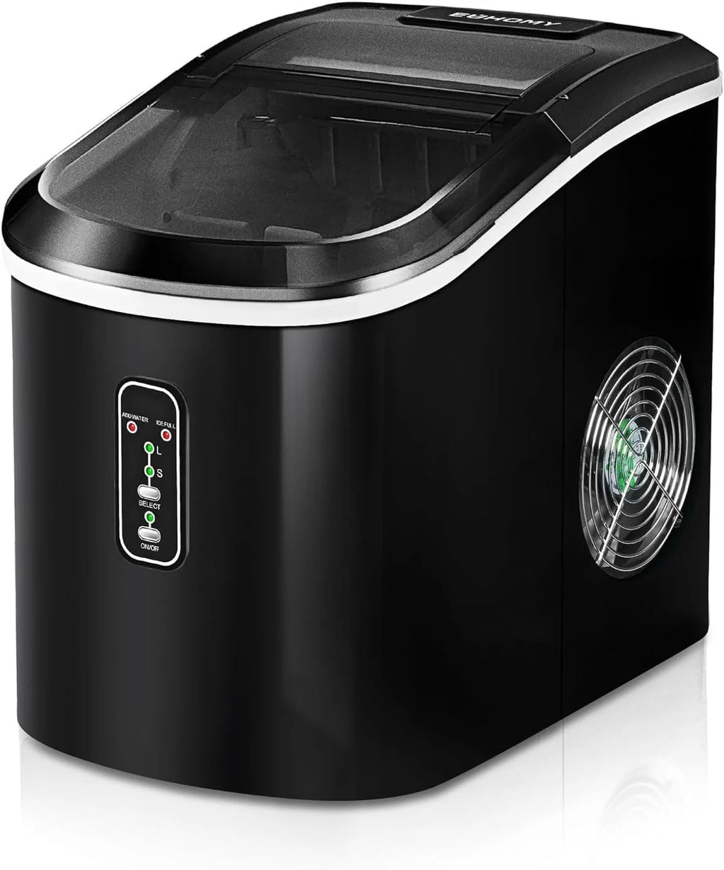 EUHOMY Nugget Ice Maker Countertop, 40Lbs/24H Pebble Ice Maker Machine, Self-Cleaning Countertop Sonic Ice Makers with Ice Scoop&Basket, Pellet Ice Maker Machine for Home/Kitchen/Office