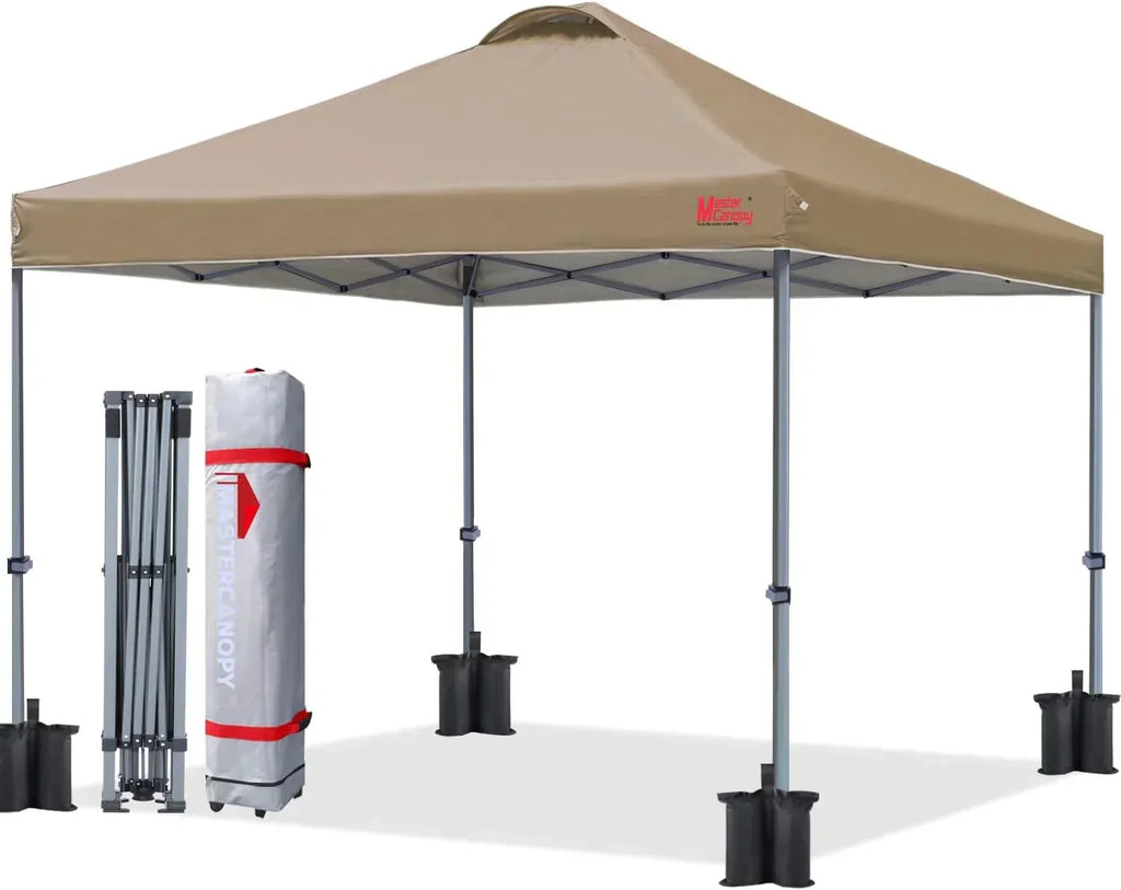 Durable Pop-up Canopy Tent with Roller Bag (10x10 Black)