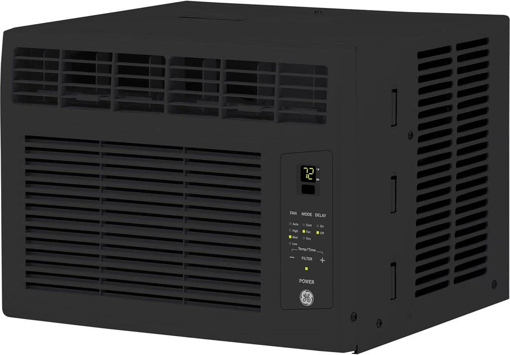 GE Window Air Conditioner Unit, 6,000 BTU for Small Rooms up to 250 sq ft. with Adjustable Fan and Cooling Settings, Perfect for Small Bedroom or Living Room, Easy Install Kit Included, White