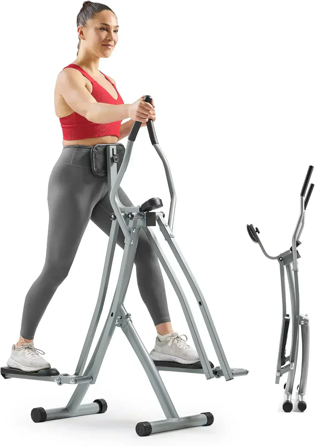 Sunny Health & Fitness Smart Air Walker Elliptical Low-Impact 30-Inch Stride Home Glider Machine