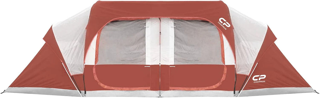 CAMPROS CP Tent 12-Person-Camping-Tents,3 Room Family Tents,Waterproof Windproof Family Tent with Top Rainfly,6 Large Mesh Windows,Double Layer,Easy Set Up, Portable with Carry Bag-20' x 9' x 72(H)