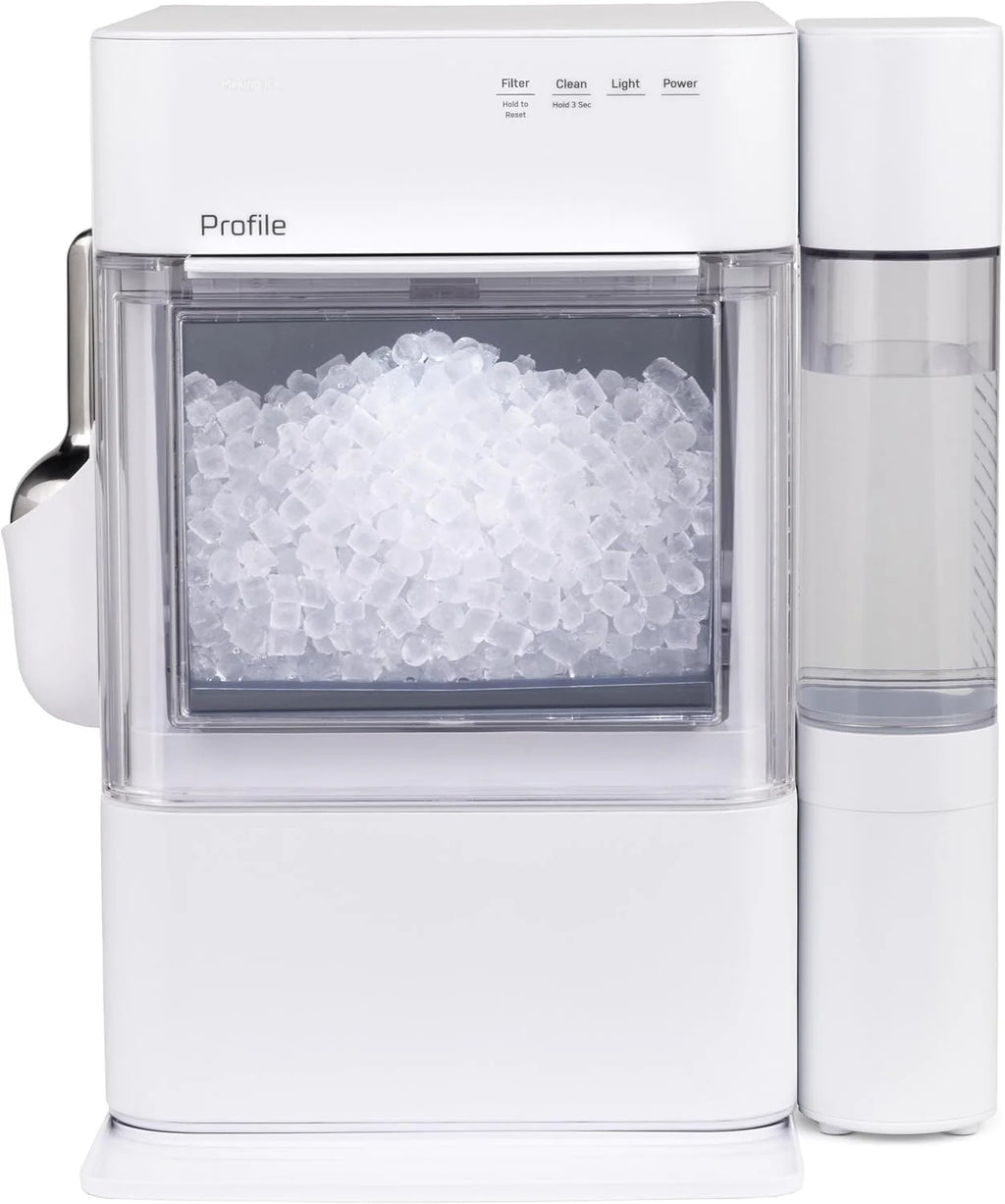 GE Profile Opal 2.0 Ultra Nugget Ice Maker with Side Tank and Scale Inhibiting Filter, Scoop Included, 38 lbs in 24 Hours, Pellet Ice Machine with WiFi & Smart Connected, Stainless Steel