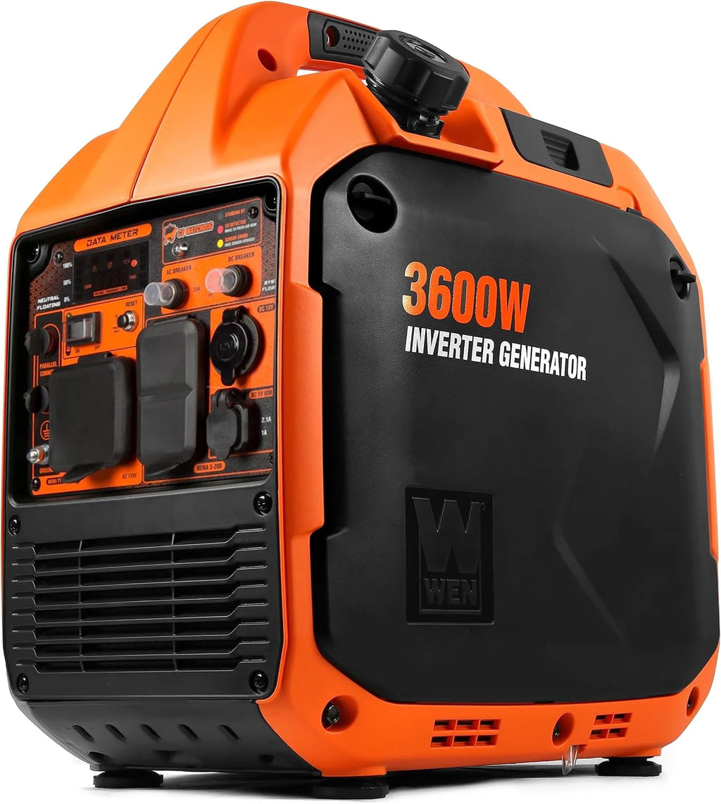 WEN Quiet and Lightweight 3600-Watt Dual Fuel RV-Ready Portable Inverter Generator