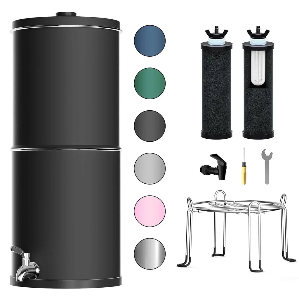 Purewell three-stage 0.01��m ultrafiltration gravity water filtration system 304