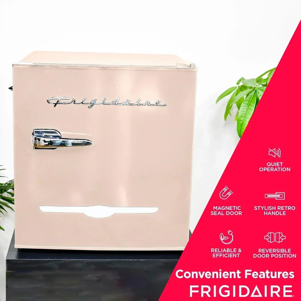 Frigidaire EFR176 Retro Compact Fridge with Chiller Mini Refrigerator Built-in Bottle Opener