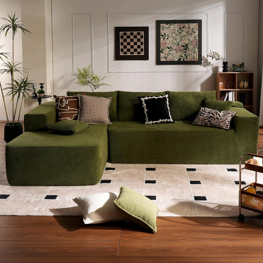 Ovios 104 Cloud Section Sofa L-shaped lounge chair, modern modular sofa