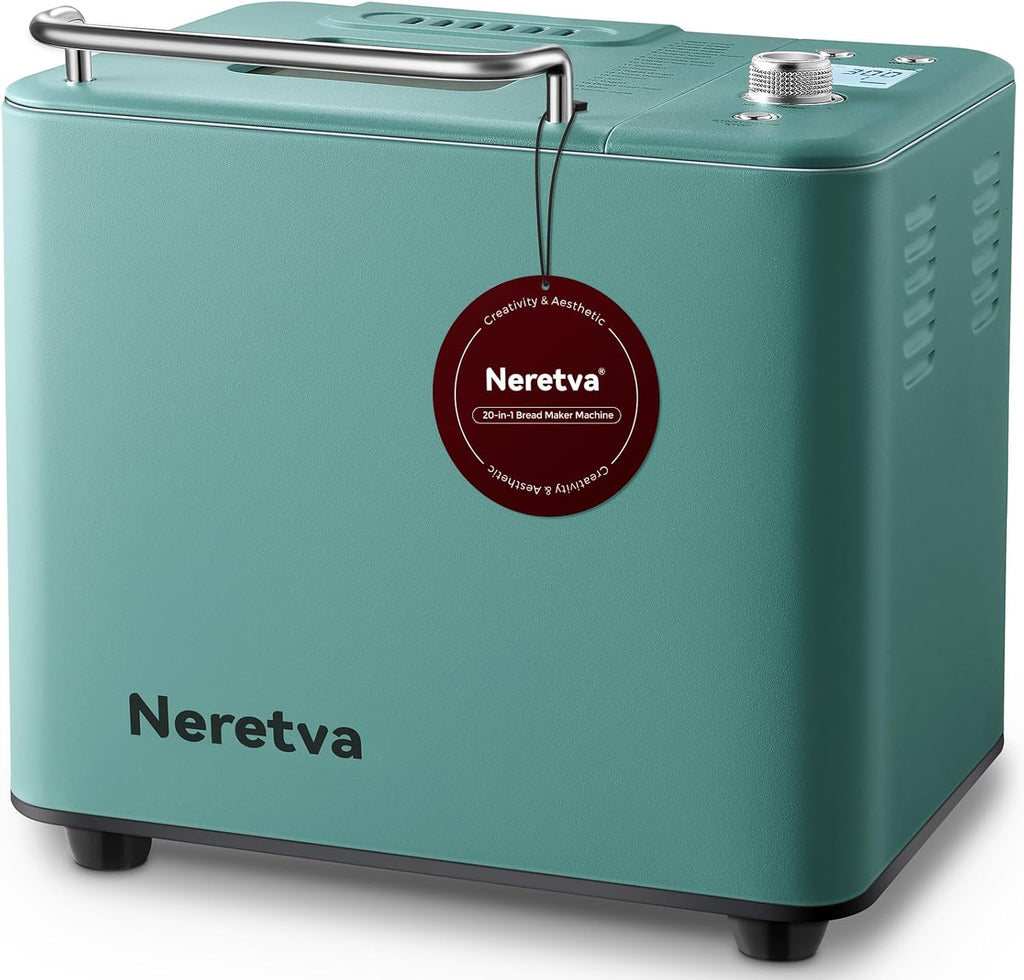 Neretva Bread Maker 20-in-1 2LB Bread Maker Dual Heater Bread Maker Automatic Ceramic Pan