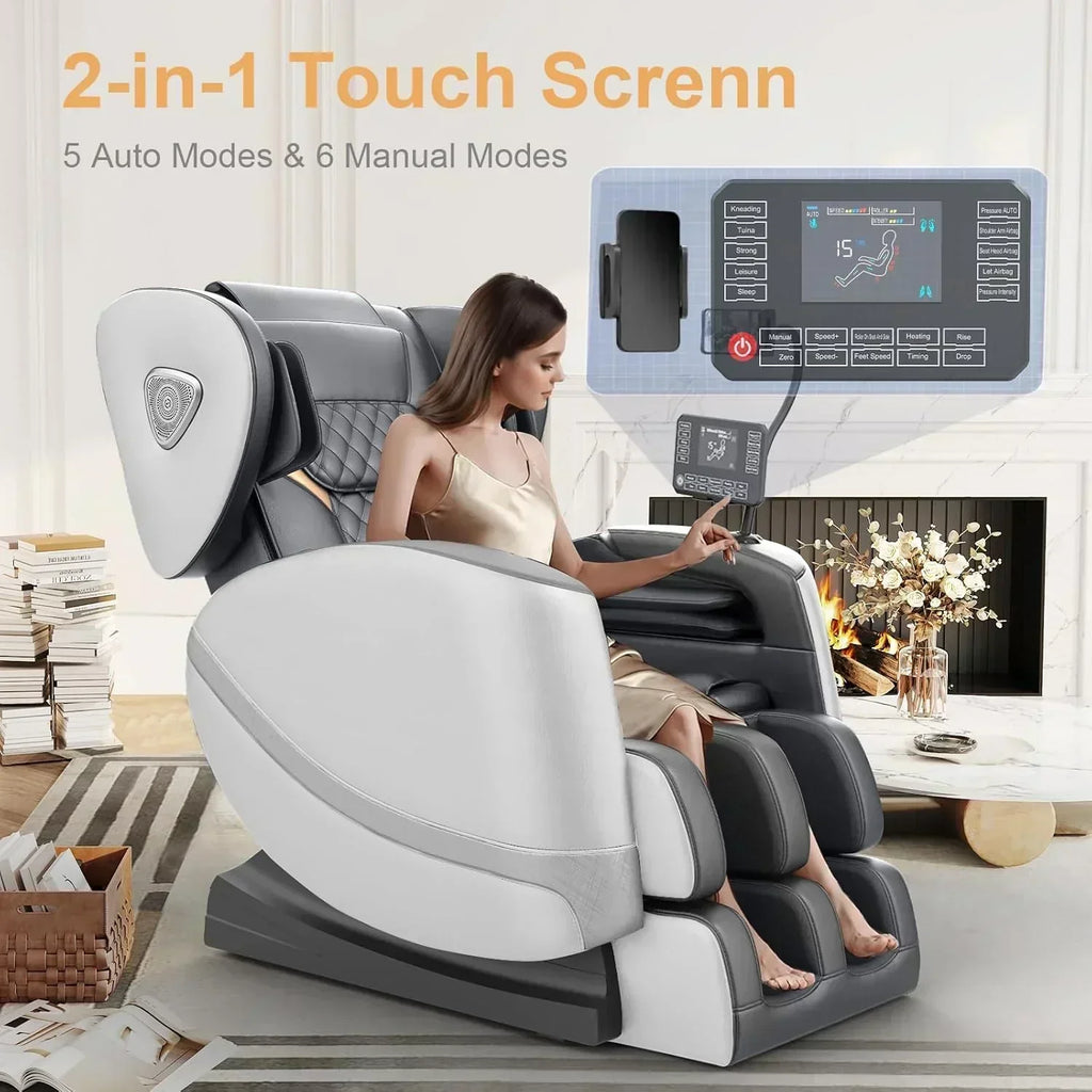 Full Body Massage Chair Zero Gravity Massage Chair with 10 Fixed Rollers Heating Foot Massage