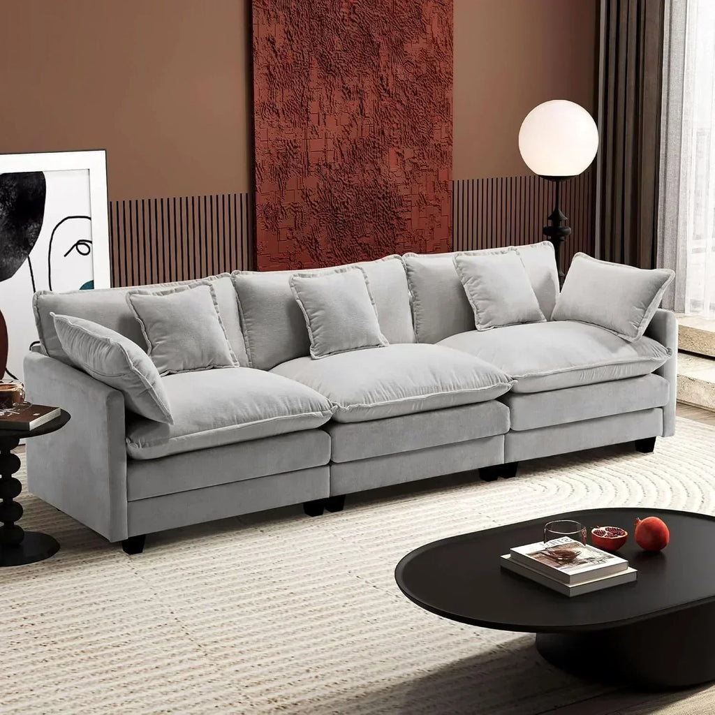 ihanherry 146-inch U-shaped modern sofa modular area cloud sofa