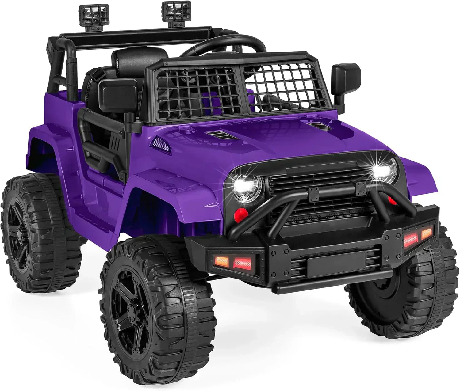 Best Choice Products 12V Kids Ride-On Truck Car with Spring Suspension and LED Lights